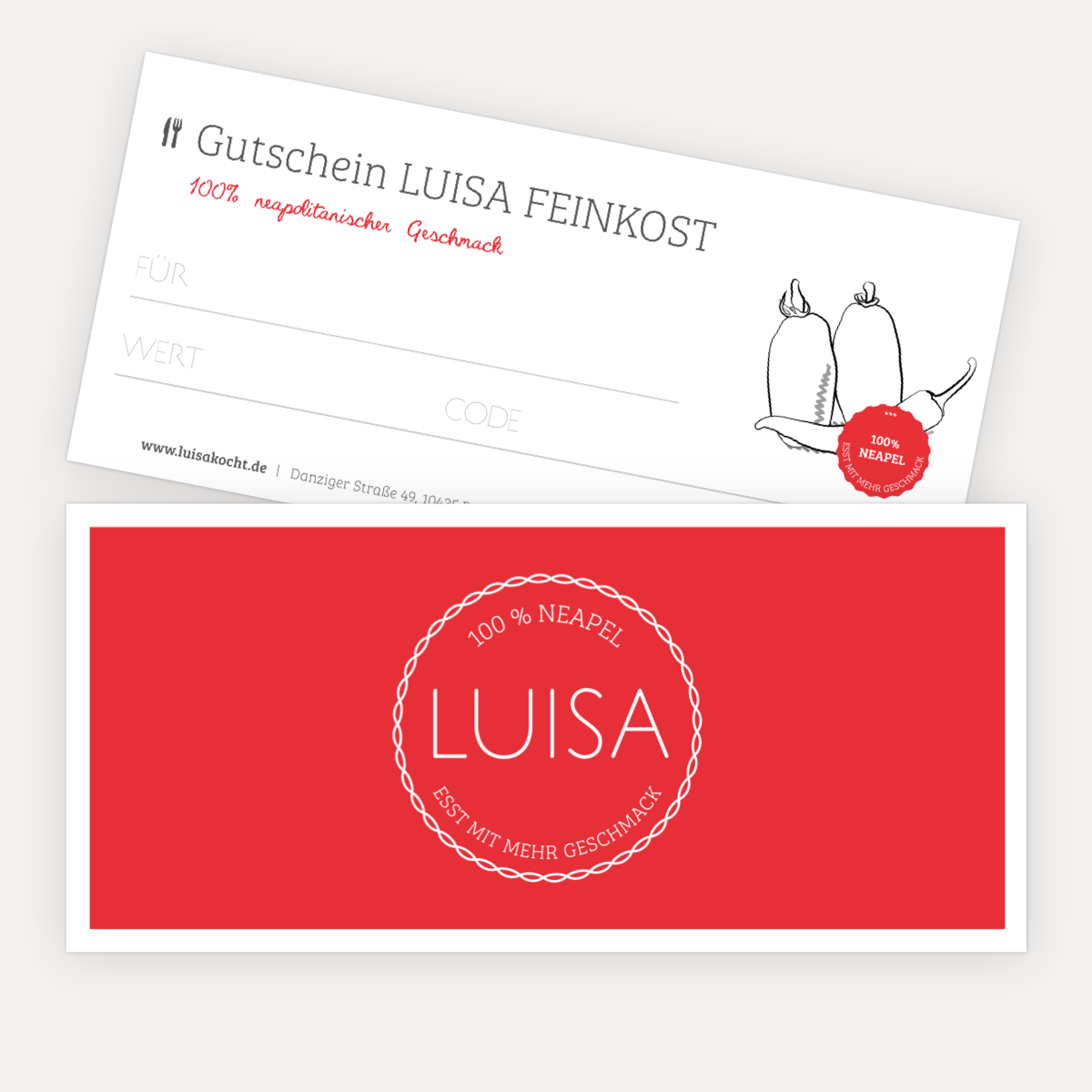 Gutschein für Feinkost - Italienische Feinkost - Lebensmittel Lieferservice - LuisaKocht Shop